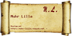 Muhr Lilla névjegykártya